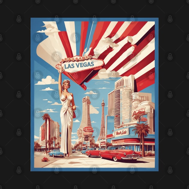 Las Vegas Nevada United States of America Tourism Vintage Poster by TravelersGems