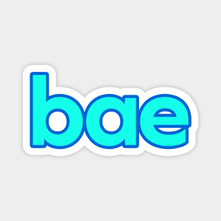 bae, blue outline Magnet