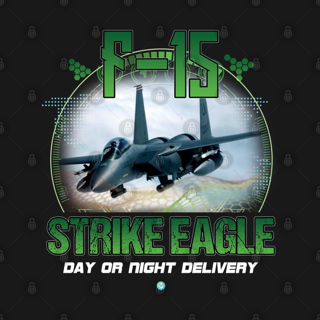 F15 Strike Eagle Airforce Pilot Gift Modern Warbird Day or Night Delivery by woormle