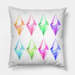 Pastel Glittery Plumbobs Pack Pillow