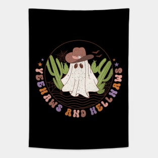 Halloween art ideas - yeehaws and hellnaws Tapestry