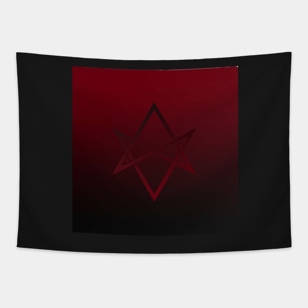 Dark Rainbow Hexagram Tapestry by ShoppeMorbid