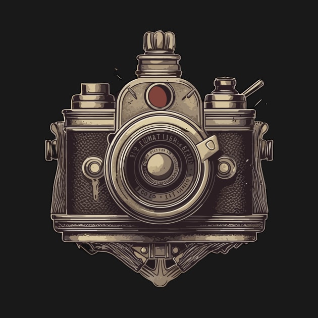 Vintage Camera Vector by ZombieTeesEtc