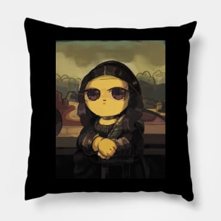 Yellow Mona Lisa Pillow