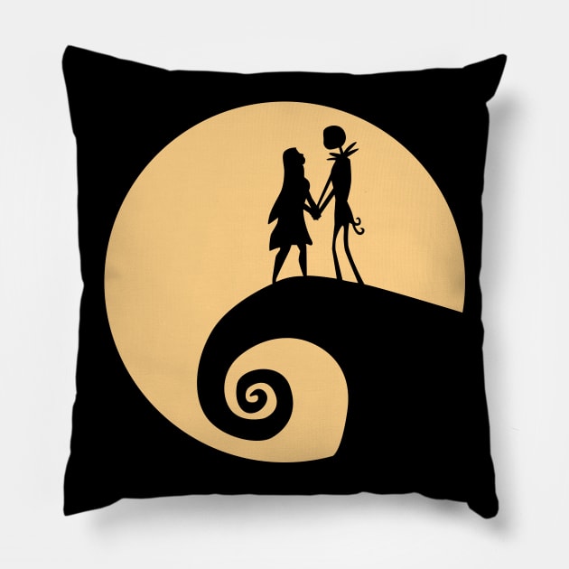 Jack and Sally Pillow by mshell_mayhem