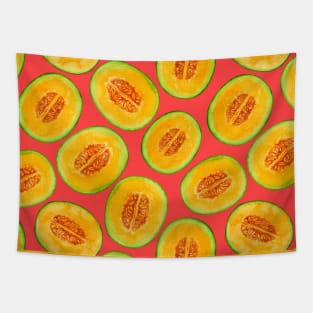 Melon slices watercolor pattern Tapestry