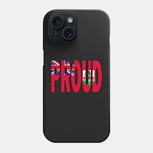 Bermuda Flag Design in The Word Proud - BVI - Soca Mode Phone Case