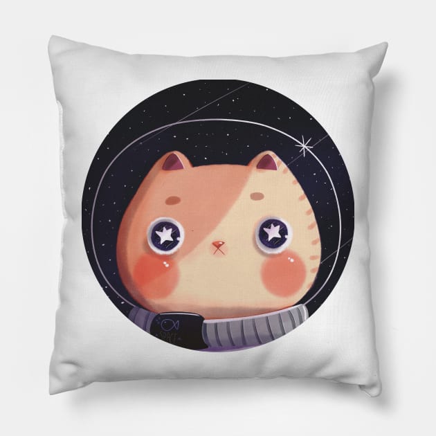 Cat Astro Pillow by susanmariel