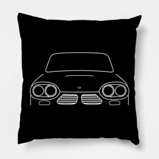 Bond Equipe GT4S 1960s British classic car white outline graphic Pillow