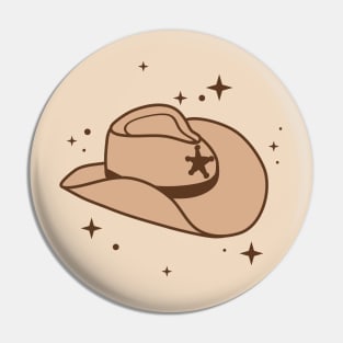 Brown Cowboy Hat Cowgirl Aesthetic Pin