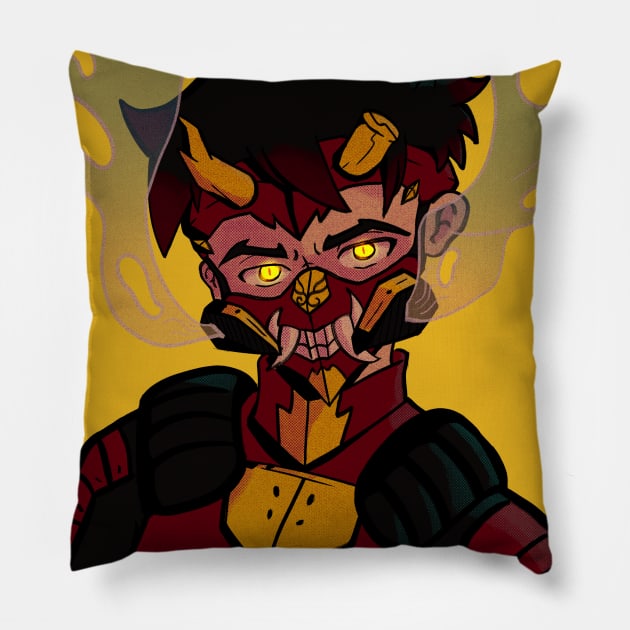 The Mad Dragon (Japanese inspired OC) Pillow by kodoshkosh@gmail.com