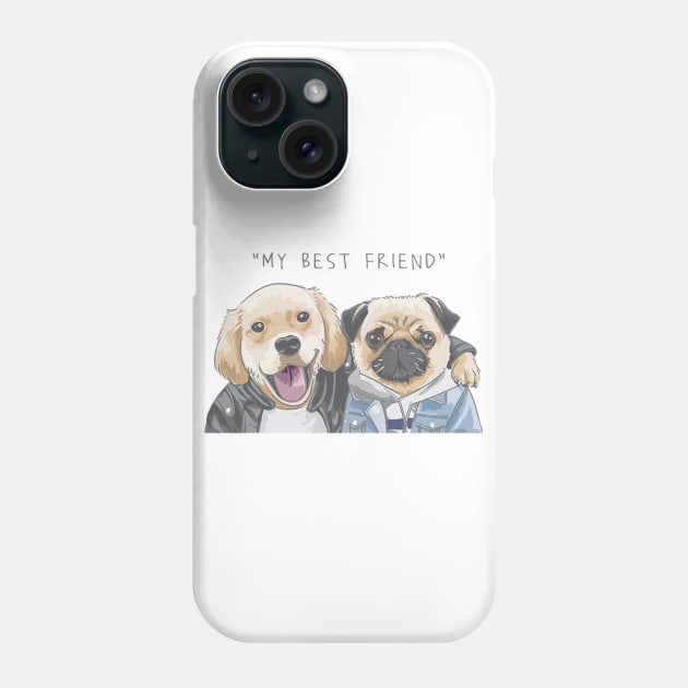 My best friend Phone Case by white.ink