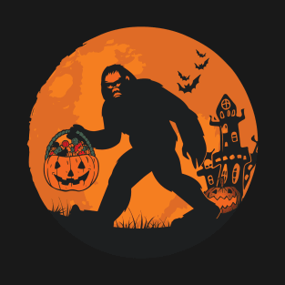 Funny Bigfoot Sasquatch Halloween Candy T-Shirt