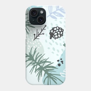 Winter Leaves Abstract Pattern Phone Case