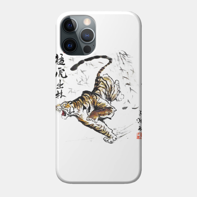 Tiger comes out of Forest - Tiger - Phone Case