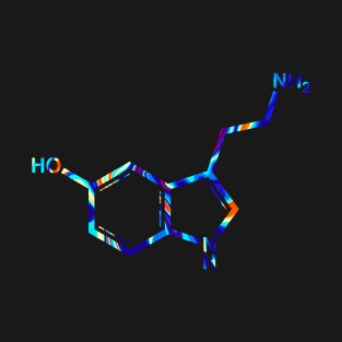 Psychedelic Serotonin Molecule T-Shirt