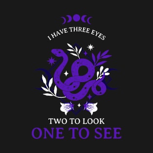 Two Look One To See Design T-Shirt