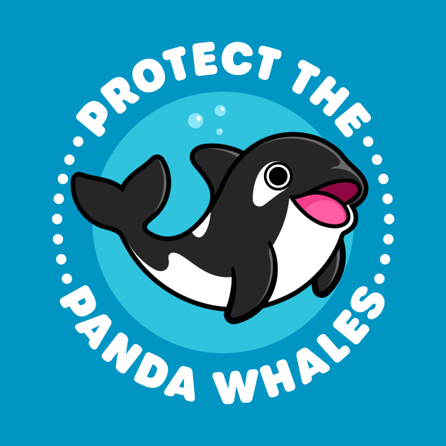 Protect the Panda Whales - Cute Orca (Killer Whale) by Gudland