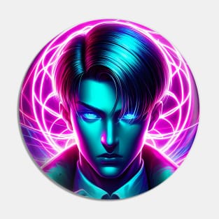 Levi ackerman neon Pin