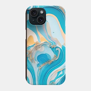 Blue marbling Phone Case