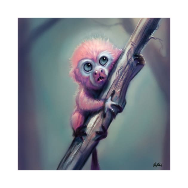 Pink little monkey by Artofokan