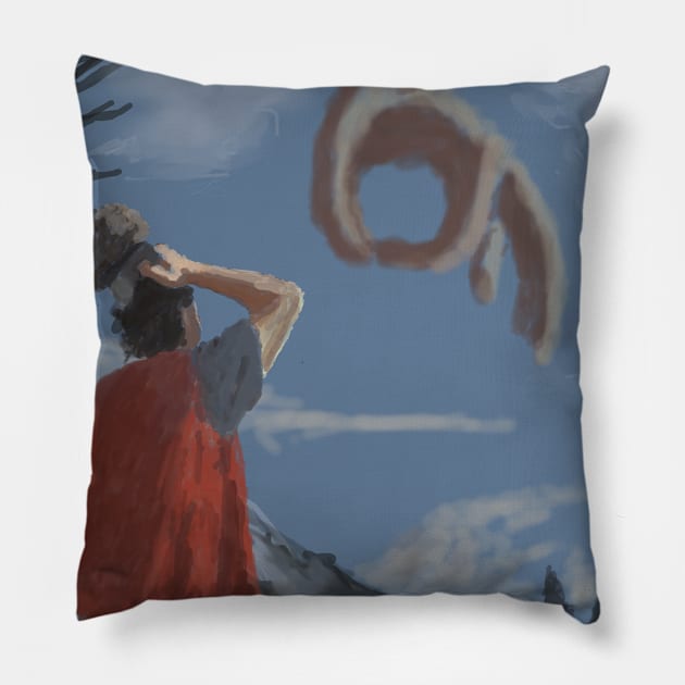 Gods country, Gods Game Pillow by WTFRED