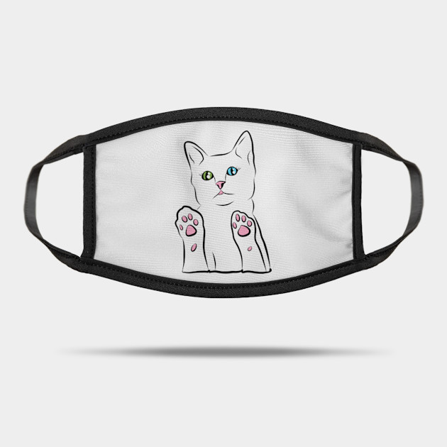 Cutest Cat Ever White Cats Mask Teepublic