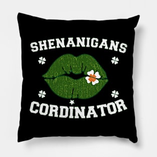 Shenanigans Coordinator retro St. Patricks Day Teacher luck Pillow