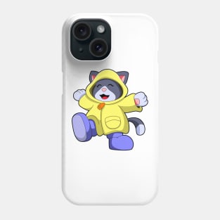 Cat with Raincoat Phone Case