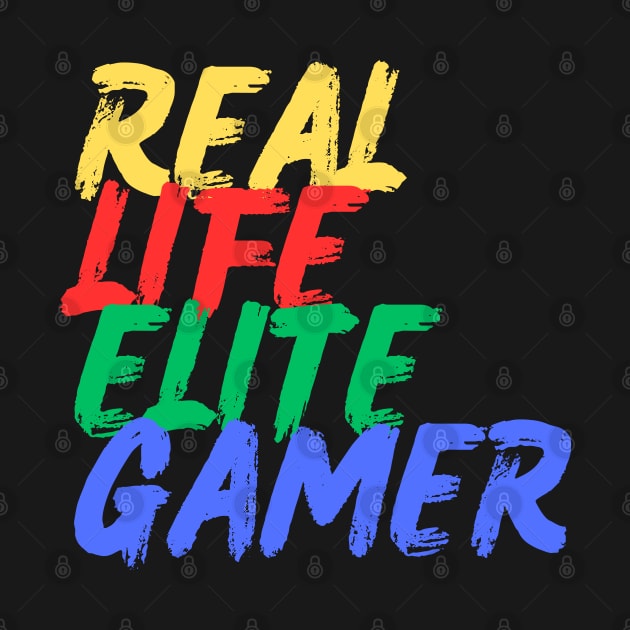 Real Life Elite Gamer (Mood Colors) by Mood Threads