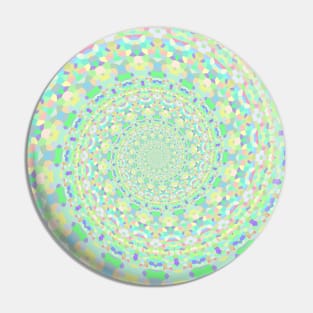 Colorful Trippy Pastel Spiral Mandala Pin