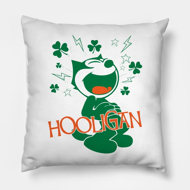 ST. PATRICK'S DAY HOOLIGAN Pillow by ROBZILLA