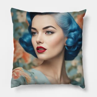 1950s Glam Woman Pillow