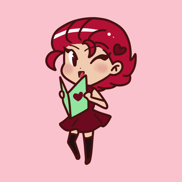 Cute Girl with Burgundy Hair by saradaboru