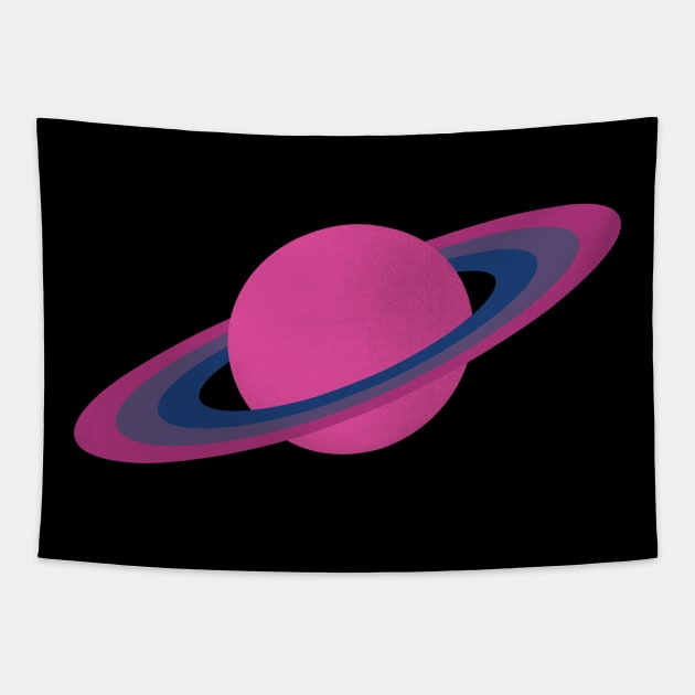 Bi Pride Planet Tapestry by lavenderhearts