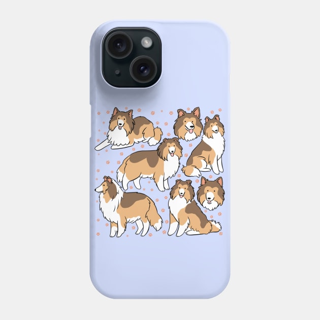 Rough collie illustration Phone Case by Yarafantasyart