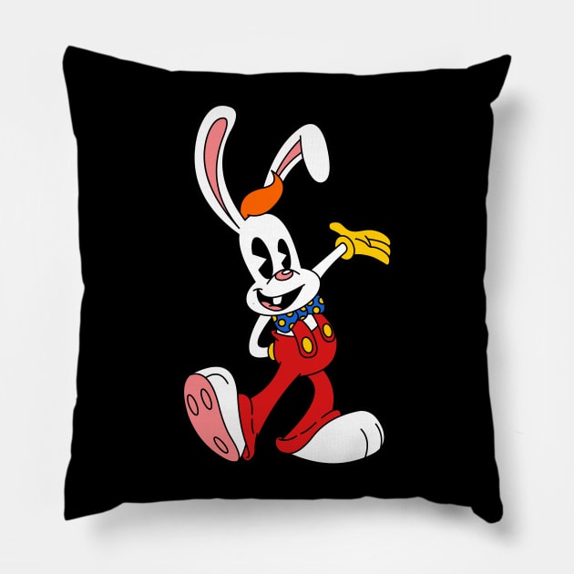 Classic Roger Rabbit Pillow by RobotGhost