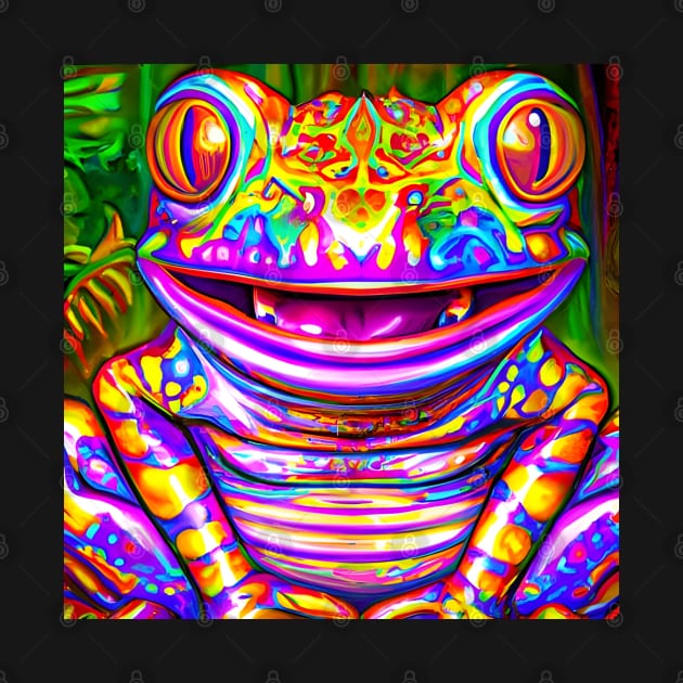 Frogger Spirit Animal (8) - Trippy Psychedelic Frog by TheThirdEye