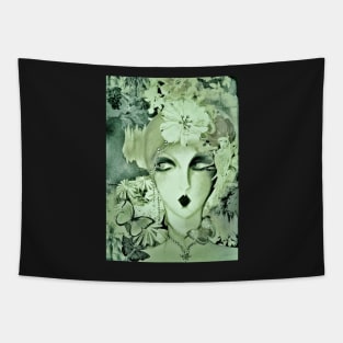 70s deco poster art print fashion Tapestry