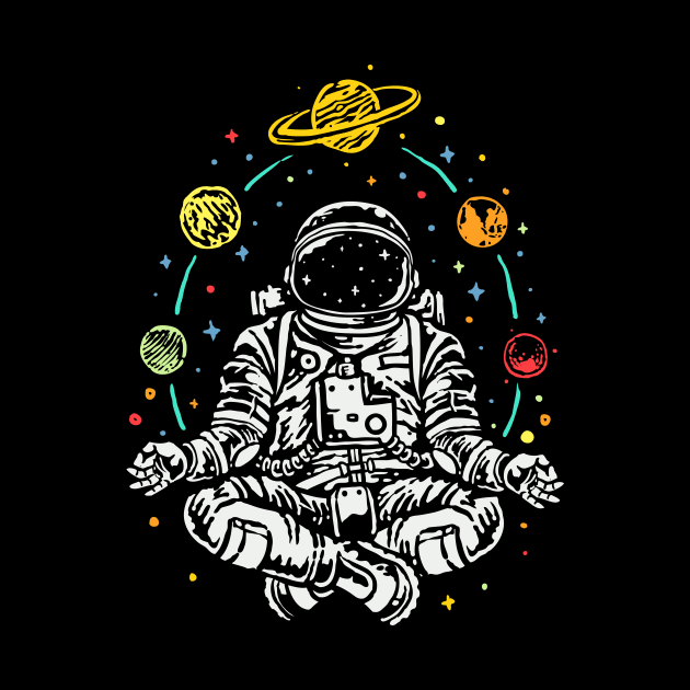 Astronaut Meditating by edwardechoblue