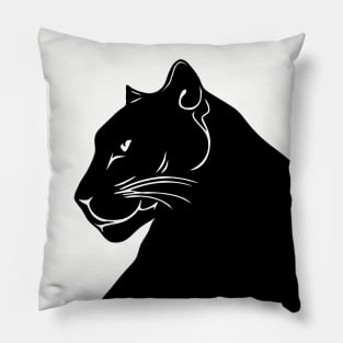 Black Panther in Profile Pillow