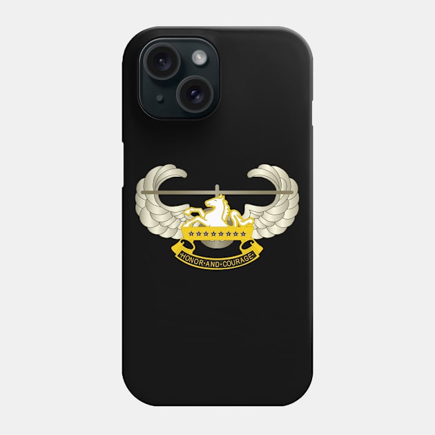 8th Cavalry DUI w Air Assault Badge wo Txt Phone Case by twix123844