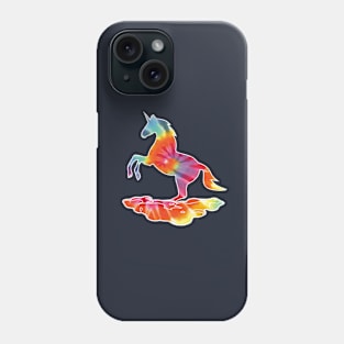 Tie Dye Rainbow Unicorn Design Cute Retro Unicorn Lover Shirt Phone Case