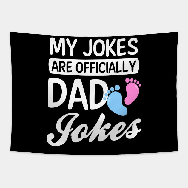 Pregnancy Announcement Shirt | Officialy Dad Jokes Tapestry by Gawkclothing