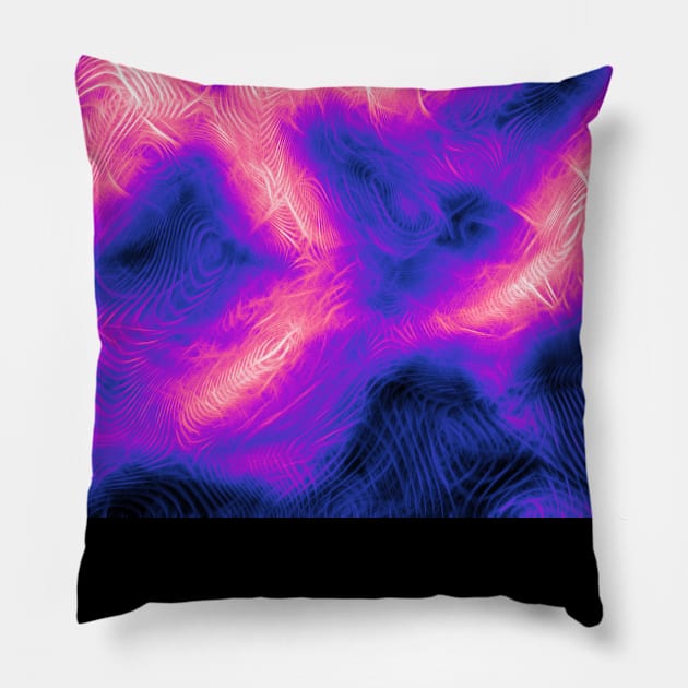 Genderfluid Pride Abstract Fractal Fog Pillow by VernenInk