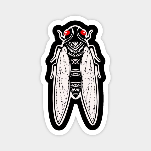 Brood X Cicada Magnet by louddoodle