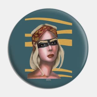 masked girl Pin