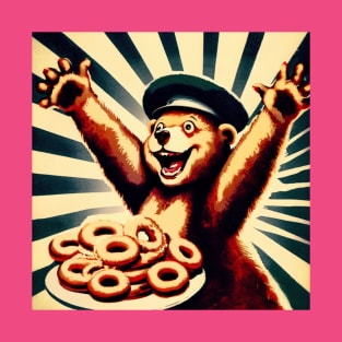 Happy Bear after raid on doughnut van III T-Shirt