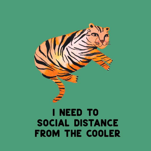 Social Distance Quarantine Covid Tigers Black by ninoladesign