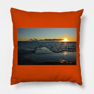 Sunset on Piran Coast, Slovenia Pillow